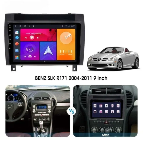 Carmedia SF-9988-B-KP-9009-6128-TS20 магнитола для Mercedes-Benz SLK (r171) 2004-2011 на Android 13 c 6GB, DSP, 4G