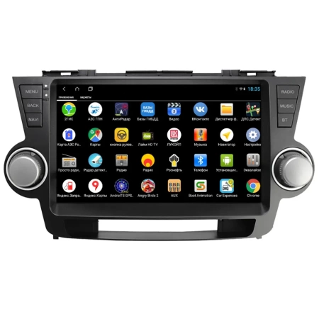 Parafar PF035T3XHD Штатная магнитола для Toyota Highlander (2007-2013) на Android 13 c 4GB, DSP, 4G