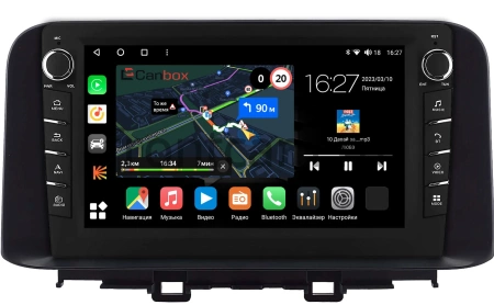 Hyundai Kona 2017-2020 Canbox M-Line 7835-10-0342 на Android 10 (4G-SIM, 2/32, DSP, QLed) С крутилками