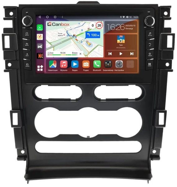 Штатная магнитола Ford Mustang 5 2004-2009 Canbox H-Line 7843-9-0185 на Android 10 (4G-SIM, 4/64, DSP, QLed)