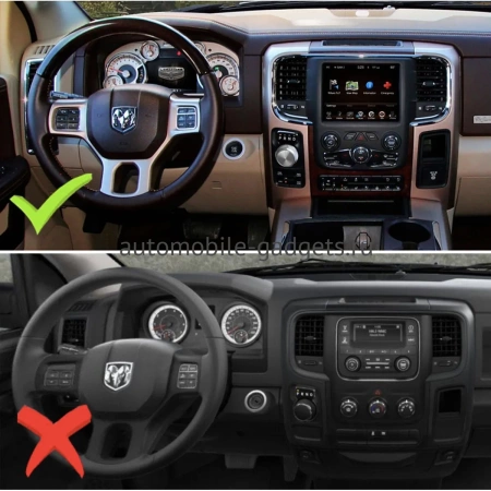 Штатное головное устройство Dodge RAM 4 (DS/DJ) 2013-2023 (для авто с монитором) Canbox M-Line (Tesla style) 9.7 дюймов 4/64 5622-1312-253 на Android 10 (4G-SIM, DSP, QLed)
