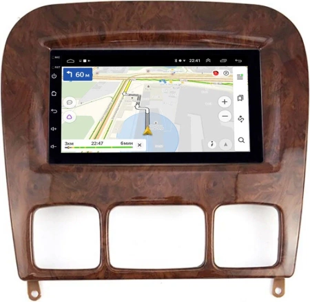 Магнитола в штатное место 2 din Mercedes S-klasse (w220) 1998-2005 (дерево) OEM на Android 10 (CarPlay, AHD, 1/32) (RK7-RP-MRSB-359)