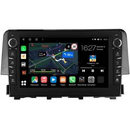 Штатная магнитола Honda Civic 10 2015-2021 Canbox M-Line 7831-9-650 на Android 10 (4G-SIM, 2/32, DSP, IPS) С крутилками
