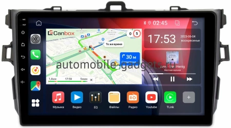 Штатная магнитола Toyota Corolla (E150) 2006-2013 (черная, без воздуховодов) Canbox RS9-9094 1.5/32 Android 10 (IPS, DSP, CarPlay)