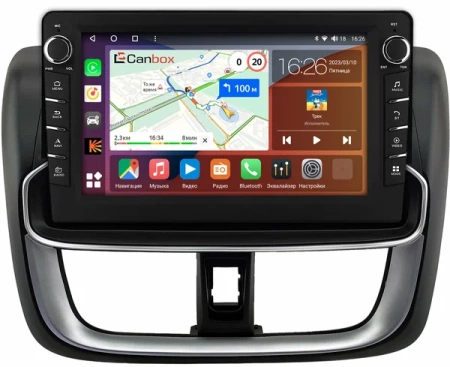 Штатная магнитола Toyota Vios 3, Yaris 3 (XP150) 2017-2022 Canbox H-Line 7836-10-0432 на Android 10 (4G-SIM, 4/32, DSP, QLed) С крутилками