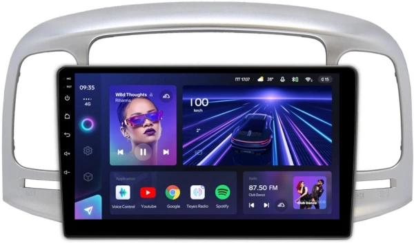 Штатное головное устройство Teyes CC3L WIFI 2/32 9 дюймов RM-9-069 для Hyundai Verna 2005-2010 на Android 8.1 (DSP, IPS, AHD)