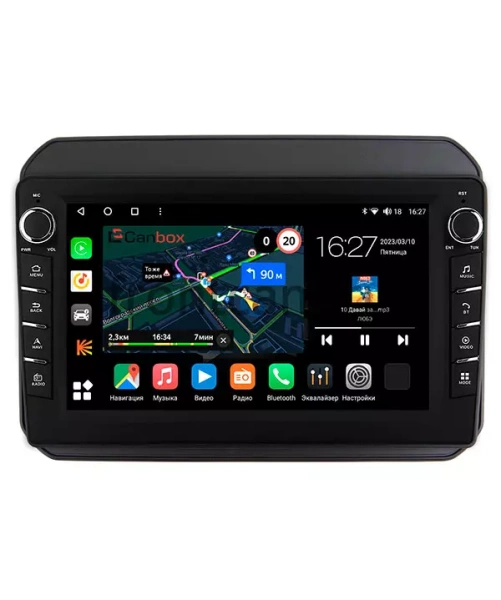 Штатная магнитола Canbox M-Line 7831-9168 для Suzuki Ignis 3 2016-2024 (матовая, Тип 1) на Android 10 (4G-SIM, 2/32, DSP, IPS) С крутилками