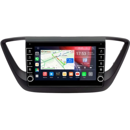 Штатная магнитола Hyundai Solaris 2 2017-2020 (черная, матовая) Canbox BGT9-0234 2/32 Android 10 (IPS, DSP, CarPlay)