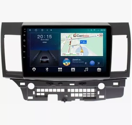 Mitsubishi Lancer 10 2007-2017 (для авто без Rockford) Canbox L-Line 4170-1021 на Android 10 (4G-SIM, 2/32, TS18, DSP, QLed)