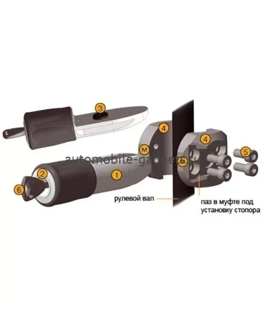 БЛОКИРАТОР РУЛЕВОГО ВАЛА ДЛЯ CITROEN C4 AIRCROSS (2012-2016) - ГАРАНТ БЛОК ЛЮКС 018.E/F