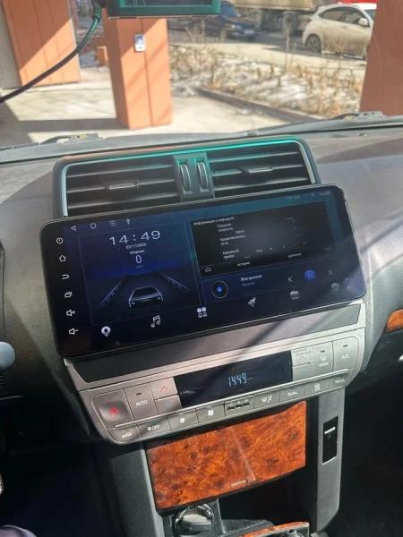 Штатная магнитола Toyota Land Cruiser Prado 150 2009+ 12,3 дюйма Carmedia KP-T1240FW-KP-13-6128-TS10 на Android 12 (4G-SIM, 6/128, DSP, QLed)