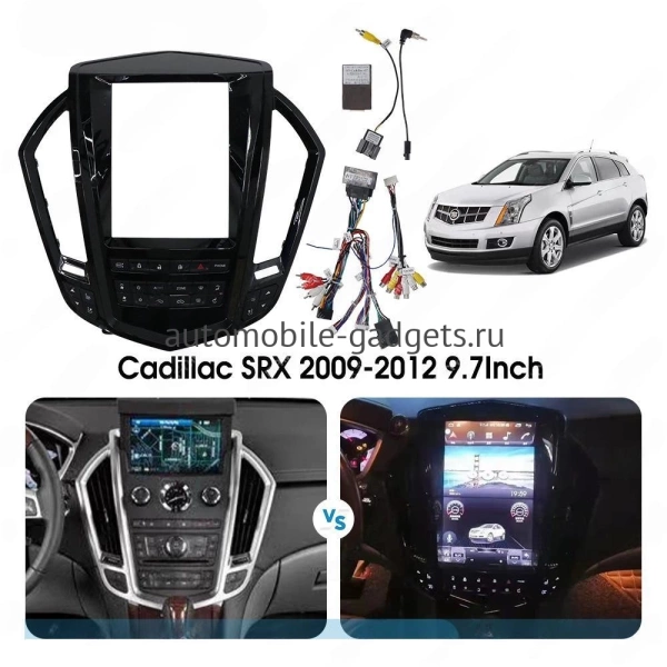 Carmedia SF-9725 (Tesla style) магнитола для Cadillac SRX 2009-2012 на Android 12 c 6GB, DSP, 4G