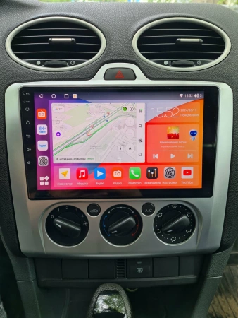 Магнитола для Ford Focus 2 2005-2011 без климата Parafar на Андроид 14.0 PF695THD