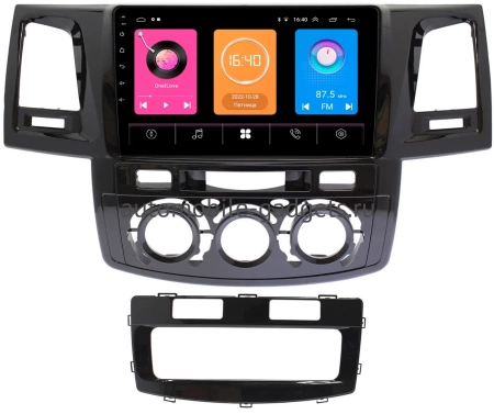 Штатная магнитола Toyota Fortuner, Hilux 7 2004-2015 (с кондиционером или климат-контролем) OEM RS9-9414 на Android 10