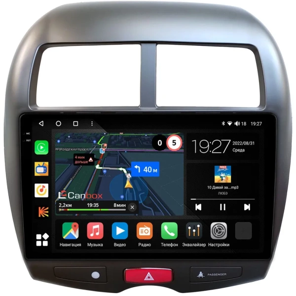 Штатная магнитола Canbox M-Line 2K 4178-10-1213 для Mitsubishi ASX, Outlander Sport, RVR 3 2010-2019 на Android 10 (4G-SIM, 4/64, DSP, QLed)
