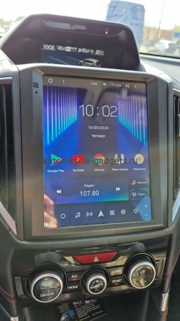 Штатное головное устройство Subaru XV 2, Forester 5, Impreza 5, Crosstrek 2 2016-2024 Canbox M-Line (Tesla style) 9.7 дюймов 2/32 5620-1312-108 на Android 10 (4G-SIM, DSP, QLed)