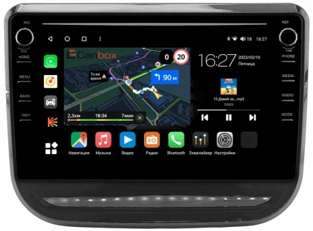 Штатная магнитола Changan CS55 2017-2023 (глянцевая) Canbox M-Line 7895-10-0061 на Android 10 (4G-SIM, 2/32, DSP, QLed) С крутилками