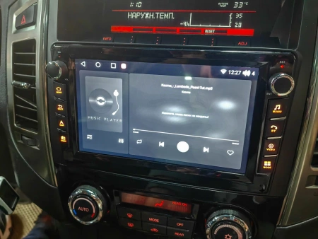 Штатная магнитола Mitsubishi Pajero 4 2006-2024 (для авто без Rockford) Canbox H-Line 7823-9069 на Android 10 (4G-SIM, 4/64, DSP, IPS) С крутилками