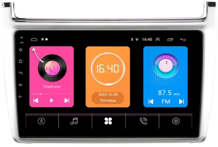 Штатная магнитола Volkswagen Polo 5 2009-2020 (серебро) OEM RK9-540 на Android 10 (CarPlay, AHD, 1/32)