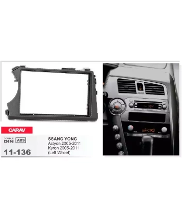 Переходная рамка CARAV 11-136 SSANG YONG Actyon, Kyron 2005-2011 / только для а/м с рулем слева