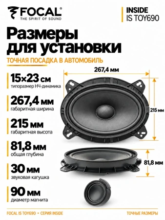 Автомобильные динамики компонентные Focal Inside IS TOY690 (Toyota)