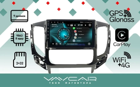 Магнитола Vaycar 09V2 для MITSUBISHI L200 2015-2018 Климат (Андроид, 2+32Гб)