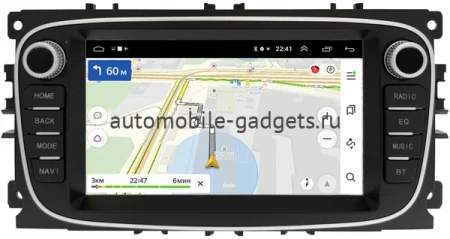 Ford Focus 2, C-MAX, Mondeo 4, S-MAX, Galaxy 2, Tourneo Connect 2006-2015 (черный) OEM 2/16 на Android 10 (GT7-RP-2052-487)