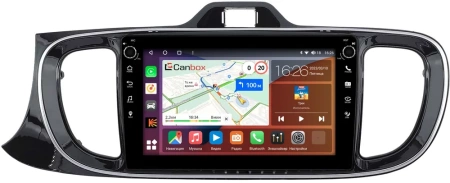 Kia Pegas 2017-2024 (глянцевая) Canbox H-Line 7802-9-0142 Android 10 (4G-SIM, 4/32, DSP, IPS) С крутилками