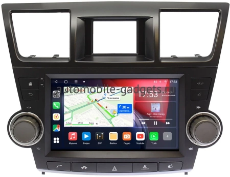 Toyota Highlander (U40) 2007-2013 Canbox L-Line 4167-9-1556 на Android 10 (4G-SIM, 3/32, TS18, DSP, QLed)
