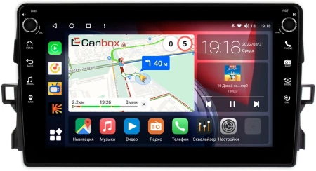Штатная магнитола Canbox M-Line 7801-9427 для Toyota Auris 2006-2012 на Android 10 (4G-SIM, 2/32, DSP, IPS) С крутилками