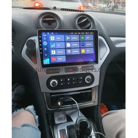 Штатная магнитола Ford Mondeo 4 2006-2010 (серебро, Тип 1) Canbox Logic-i3 5722-1016 встроенный климат на Android 11 (4G-SIM, 4/64, DSP, 360, QLed)