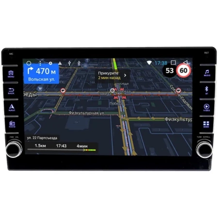 Магнитола под рамки 9" OEM BRK9 1/16 (глянцевая с крутилками) 8 дюймов на Android 10