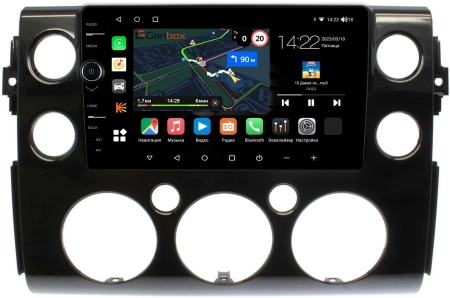 Штатная магнитола Canbox M-Line 7840-9-188 для Toyota FJ Cruiser 2006-2022 (черная, глянцевая) на Android 10 (4G-SIM, 2/32, DSP, QLed)