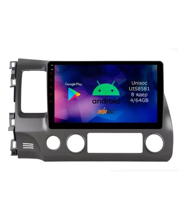 Airoc RM-1911 штатная магнитола для Honda Civic (VIII) 4D 2005-2011 Sedan на Android 12 с 4GB, DSP, 4G