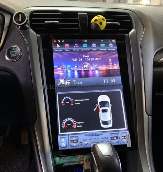 Carmedia ZF-1201-S3-Q6 ("Тесла-Стиль") магнитола 12.1" для Ford Mondeo 5 2018+ (SYNC 3) на Android 11, 8GB, DSP, 4G