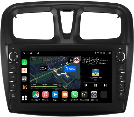 Renault Logan 2, Sandero 2 (Stepway) 2012-2022 (9 дюймов) Canbox M-Line 7831-9-3010 Android 10 (4G-SIM, 2/32, DSP, IPS) С крутилками