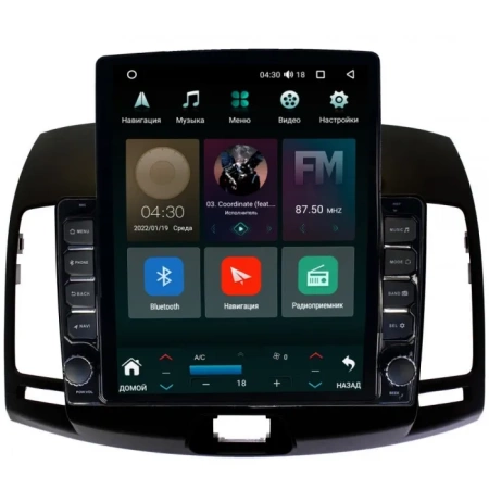 Штатная магнитола Canbox H-Line 5611-9-680 для Hyundai Elantra 4 (HD) 2006-2011 (черная) на Android 10 (4G-SIM, 4/32, DSP, QLed, Tesla)