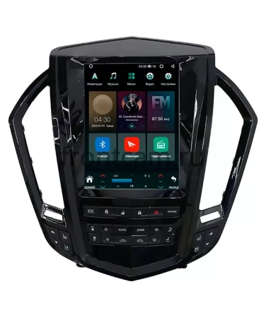 Штатное головное устройство Cadillac SRX 2 2009-2016 (черная, глянцевая) Canbox H-Line (Tesla style) 9.7 дюймов 4/32 5621-1312-85 на Android 10 (4G-SIM, DSP, QLed)