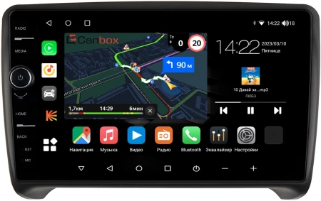 Штатная магнитола Canbox M-Line 7840-9202 для Audi TT (8J) 2006-2014 на Android 10 (4G-SIM, 2/32, DSP, QLed)