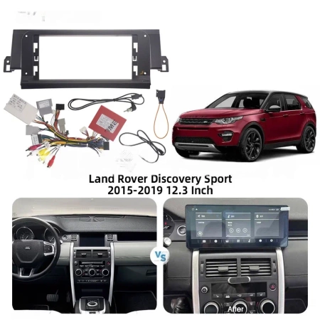 Штатная магнитола Land Rover Discovery Sport 2014-2019 12,3 дюйма Carmedia SF-12601-1-1053-Q на Android 12 (4G-SIM, 6/128, DSP, QLed) AUDI Style