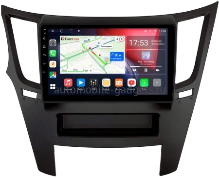 Штатная магнитола Subaru Legacy 5, Outback 4 2009-2014 (черная, левый руль) Canbox L-Line 4169-9-0087 на Android 10 (4G-SIM, 2/32, TS18, DSP, QLed)
