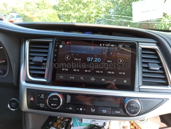 FarCar S500 (HL467M) штатная магнитола для Toyota Highlander XU50 (2013-2020) на Android 14 c 4Gb, DSP, 4G