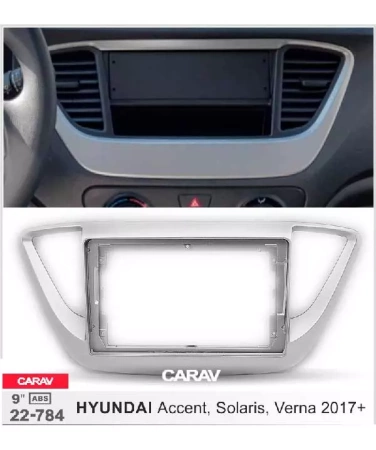 Carav 22-784 переходная рамка для установки автомагнитолы 9" в HYUNDAI Accent, Solaris, Verna 2017+