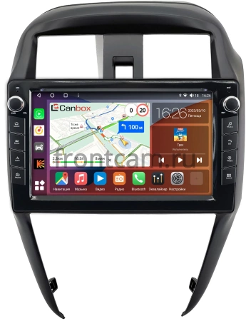 Nissan Sunny (N17) 2011-2024 Canbox H-Line 7826-10-2238 на Android 10 (4G-SIM, 4/32, DSP, QLed) С крутилками
