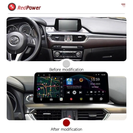 RedPower 85022XLMPRO штатная магнитола для Mazda 6 (2015-2018) на Android 14 с 8GB, DSP, 4G