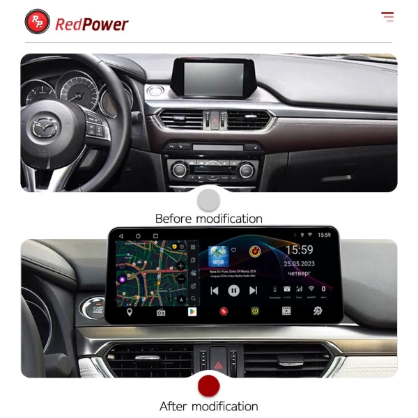 RedPower 85022XLMPRO штатная магнитола для Mazda 6 (2015-2018) на Android 14 с 8GB, DSP, 4G