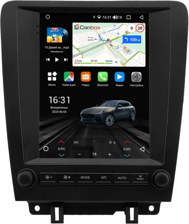Штатное головное устройство Ford Mustang 5 2009-2014 Canbox M-Line (Tesla style) 9.7 дюймов 2/32 5620-1312-135 на Android 10 (4G-SIM, DSP, QLed)