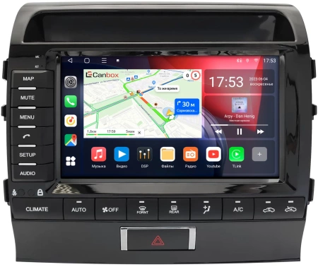 Toyota Land Cruiser 200 2007-2009 (Тип C) Canbox L-Line 4167-9-0116 на Android 10 (4G-SIM, 3/32, TS18, DSP, QLed)