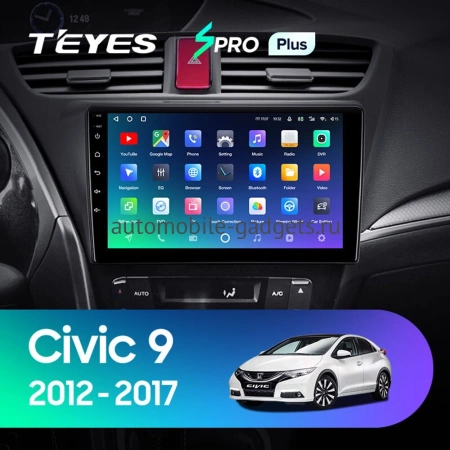 Штатное головное устройство Honda Civic 9 5D 2011-2015 (левый руль, хэтчбэк) Teyes SPRO PLUS 4/32 9 дюймов RM-9-0108 на Android 10 (4G-SIM, DSP, IPS) Штатное головное устройство Honda Civic 9 5D 2011-2015 (левый руль, хэтчбэк) Teyes SPRO PLUS 4/32 9 дюймов RM-9-0108 на Android 10 (4G-SIM, DSP, IPS)
