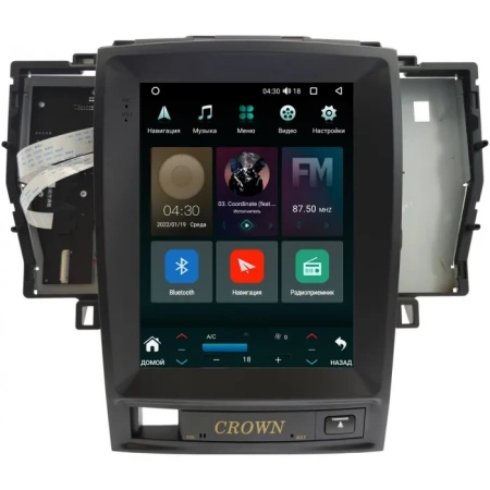 Штатное головное устройство Toyota Crown (S180) 1999-2008 (для авто с NAVI и 6CD) Canbox M-Line (Tesla style) 9.7 дюймов 2/32 5620-1312-75 на Android 10 (4G-SIM, DSP, QLed)